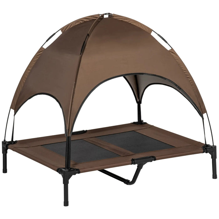 Increased outdoor dog bed dog bed with roof coffee, 92x76x90cm