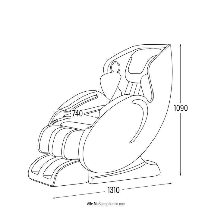 Massage chair Ergo Gravity, 12 massage programs, lying position - Sono beige