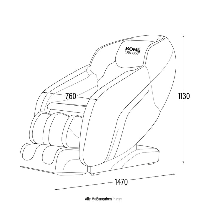 Chaire de massage Zero Gravity II, 12 programmes de massage, position de mensonge - noir