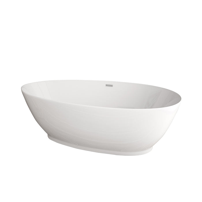 Badewanne freistehend LYDIA mit Chrom Armatur - 180x90x58cm