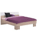 Doppelbett Bettgestell Ehebett Holzbett  Bett mit Lattenrost Gästebett Eiche - Grau, 160 x 200 cm