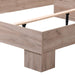 Doppelbett Bettgestell Ehebett Holzbett  Bett mit Lattenrost Gästebett Eiche - Grau, 160 x 200 cm