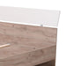 Doppelbett Bettgestell Ehebett Holzbett  Bett mit Lattenrost Gästebett Eiche - Grau, 160 x 200 cm