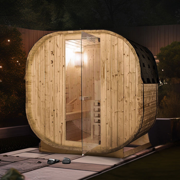 Sauna extérieur sauna sauna croisé M - 184 x 120 cm pour 2 personnes - sauna avec four de 3,6 kW