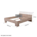 Doppelbett Bettgestell Ehebett Holzbett  Bett mit Lattenrost Gästebett Eiche - Grau, 160 x 200 cm