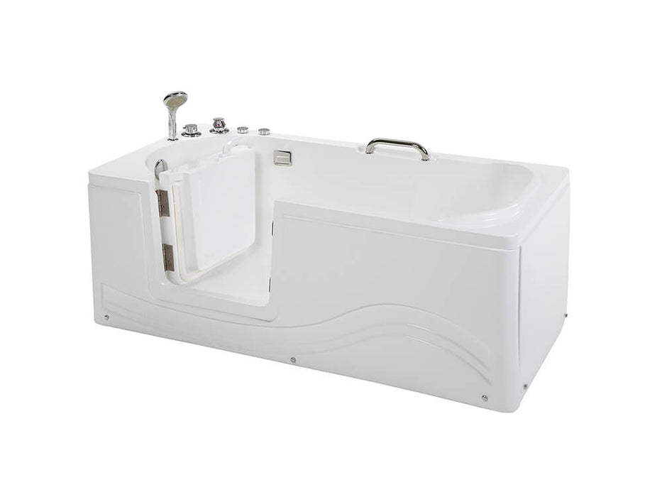 Baignoire senior avec porte de massage porte et adhérence auto-suffisante m (à gauche) - 153x76x64cm