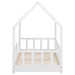 Kinderbett Hausbett mit Rausfallschutz Bodenbett Montessori Bett Bettenhaus Lattenrost, 90x200 cm