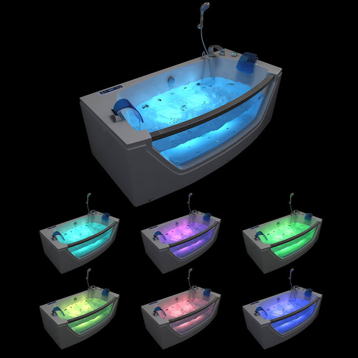 Whirlpool bathtub with LED light therapy Nautica M - 175x85cm