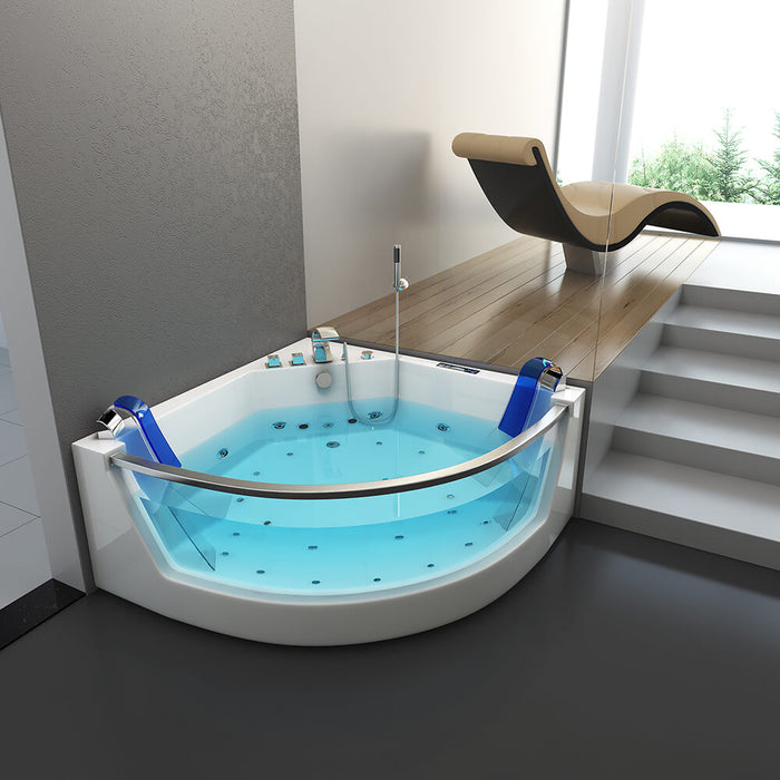 Whirlpool bathtub with LED light therapy Nautica L - 140x140cm