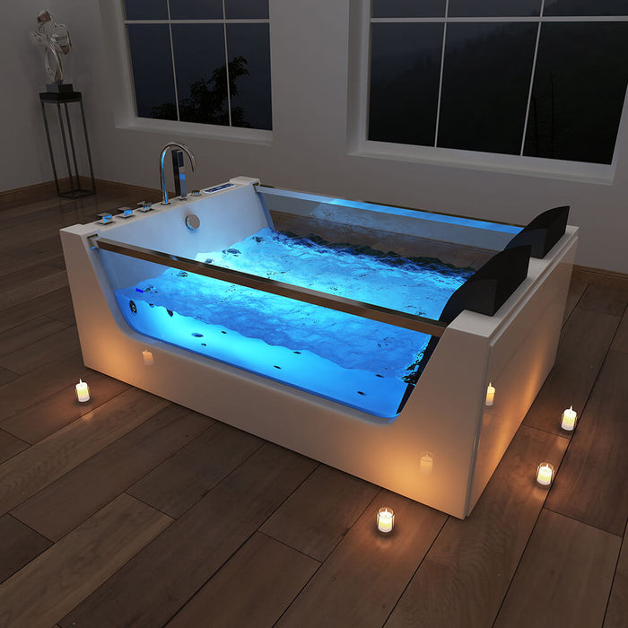 Whirlpool bathtub with LED light therapy Nautica XL - 182x120cm