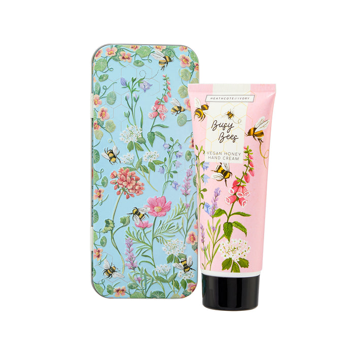 Crème de main dans la boîte des abeilles animées - miel végétalien et fleur de rose, 100 ml