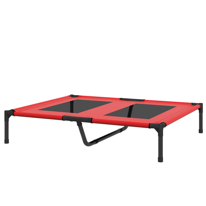 Dog bed dog loungers Robust increased & weatherproof red, 92x76x18cm