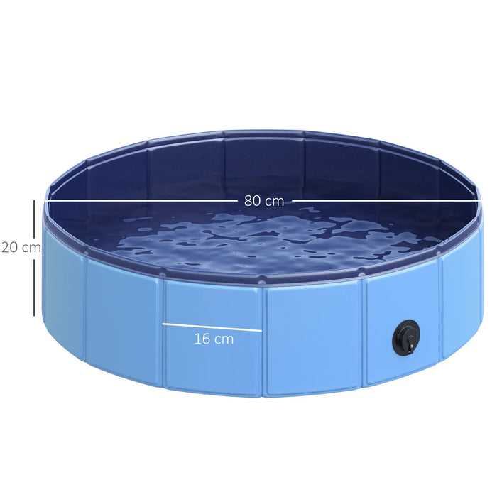 Hundebadewanne Swimmingpool Schwimmbecken Blau, Ø80xH20cm