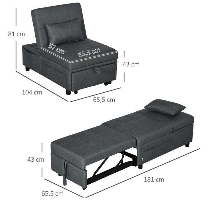 Détendez le fauteuil à Skiere Dignity Chaise de lecture de chaise de lecture comprenant un oreiller bleu, 63x73x81cm