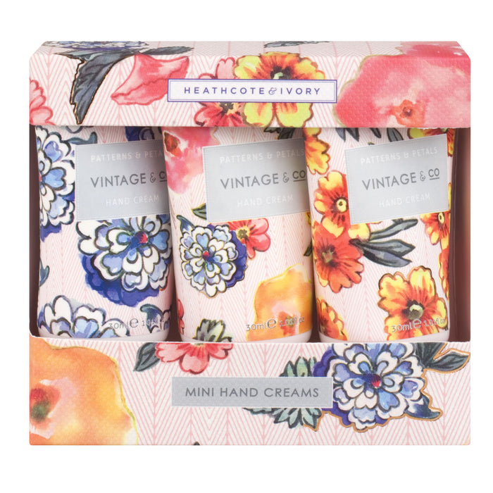 Handcreme-Set Vintage & Co - Patterns & Petals, 3x30ml