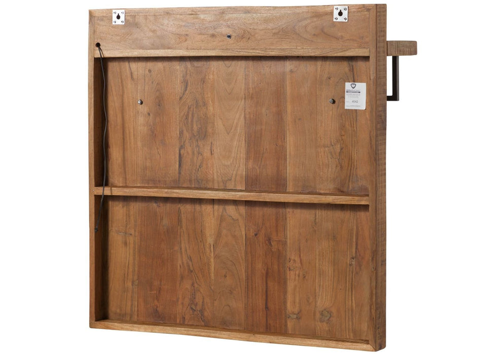 Armoire murale Acacia 88x25x88 Écorce peinte nature