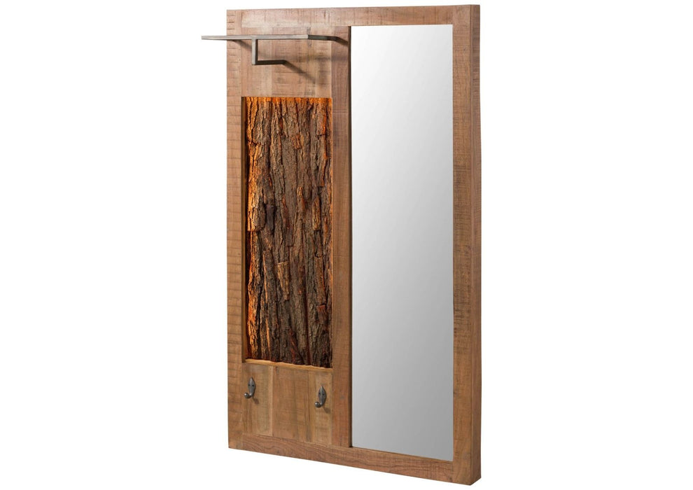 Armoire murale Acacia 88x27x148 Écorce peinte nature