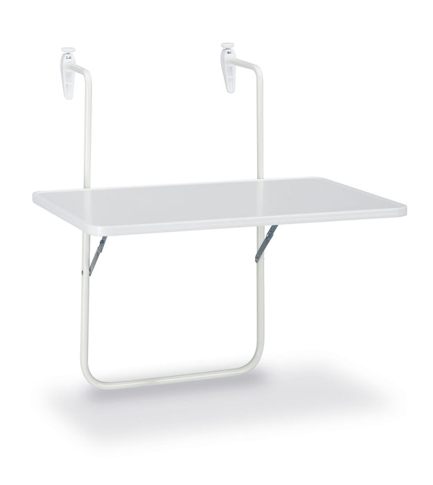 Balcon suspendu table de table à l'épreuve des intempéries, 60 x 40 cm individuellement - brun ou blanc