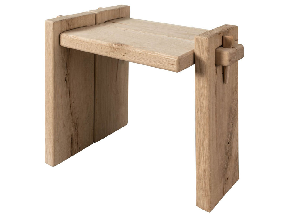 Table de chevet chêne 54x34x45 Nature Cœur de chêne huilé