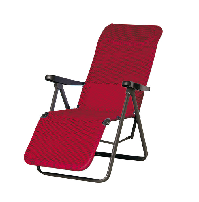 Détendez Lounger Lugano, chaise de pont réglable avec tissu Ergotex respirant - Diverses couleurs