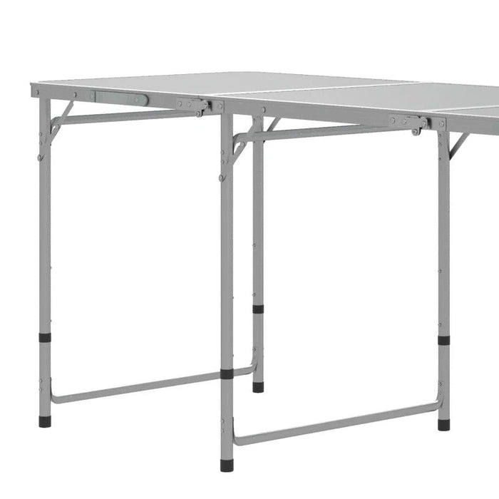 campingtisch klappbar mit stühlen Picknick-Set Klapptisch mit Stühlen Campingtisch klappbar Silber, 180x — floki24