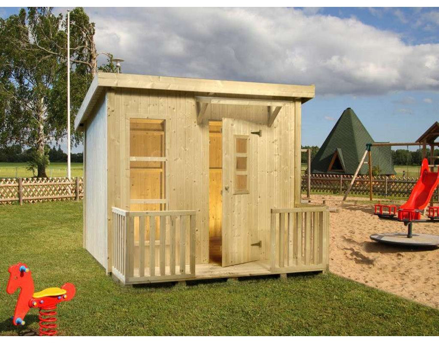 Spielhaus Children's Play House 'Prince' Naturlassen, 199x223x187cm (bxtxh)