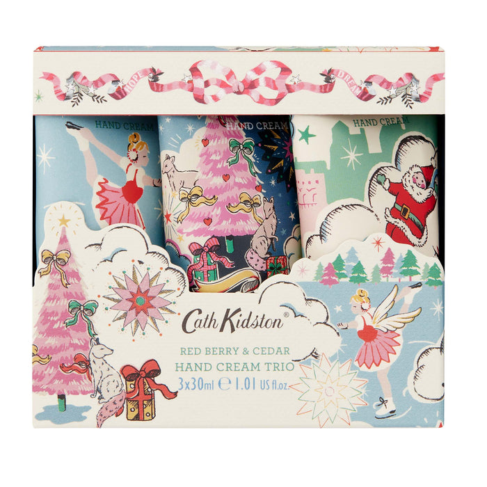 Set Crème Hand Set Cath Kidston - Un ciel de Noël, 3x30ml