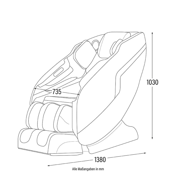 Chaire de massage Zero Gravity, 6 programmes de massage, position de mensonge - Kelso Beige