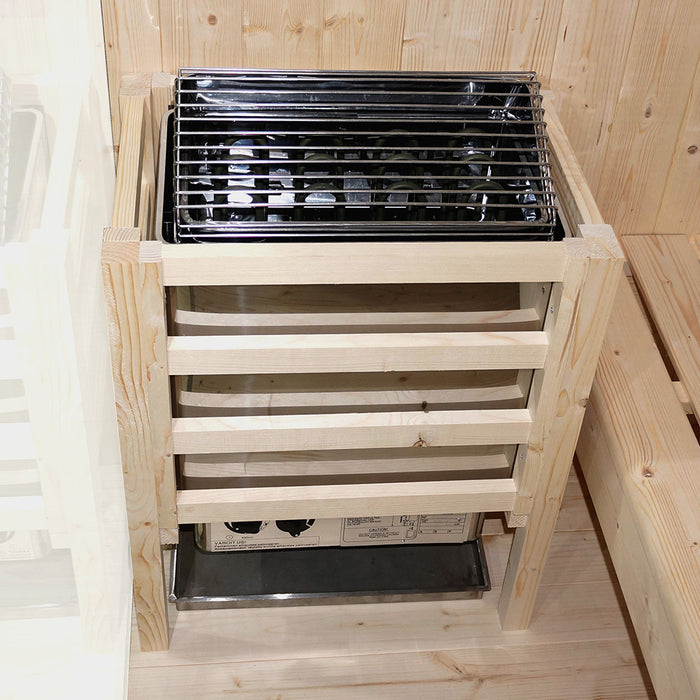 Sauna d'intérieur Arkham XL - 200x150x190 5 personnes - Sauna traditionnel avec four 8kw