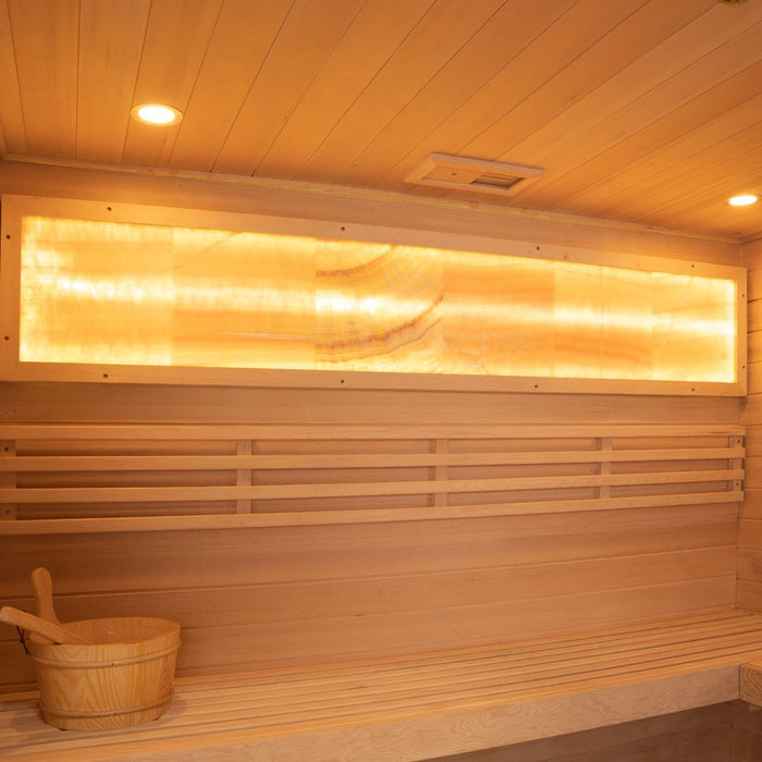 Sauna d'intérieur Beau - 200 x 160 cm pour 5 personnes - sauna traditionnel avec four 7,5 kW