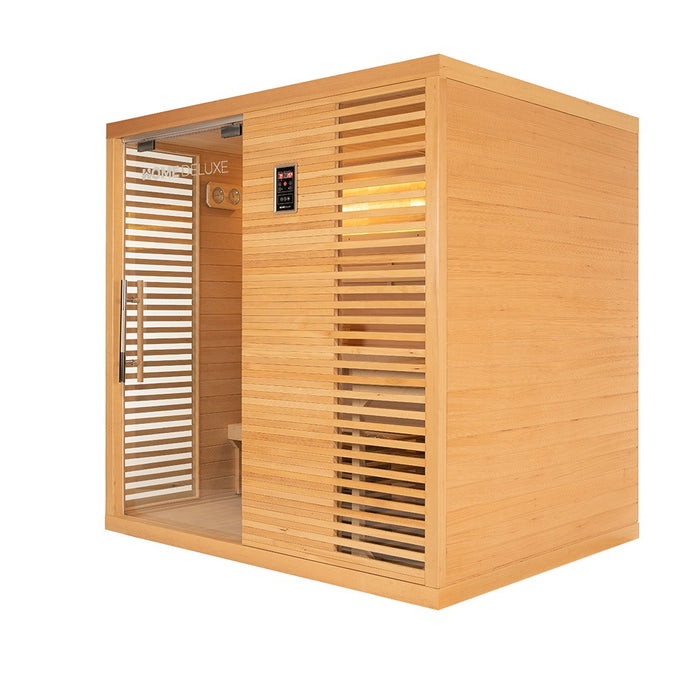 Sauna d'intérieur Beau - 200 x 160 cm pour 5 personnes - sauna traditionnel avec four 7,5 kW