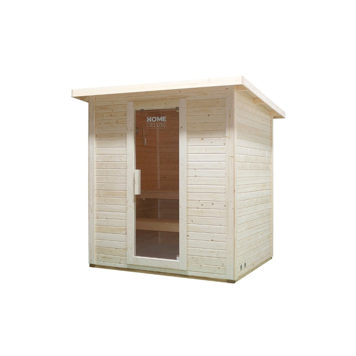 Saunahaus Outdoor Macah L- 221 x 217 cm pour 4 personnes - Sauna avec four 6 kW