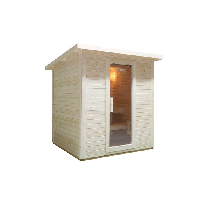 Saunahaus Outdoor Macah L- 221 x 217 cm pour 4 personnes - Sauna avec four 6 kW