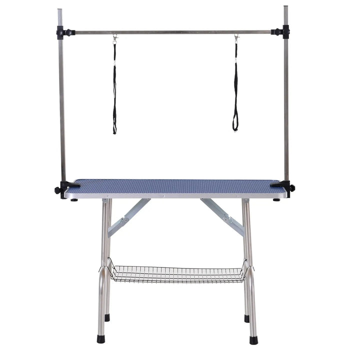 Table de soins aux animaux pliable réglable en hauteur trimtiquement, 107x60x170cm