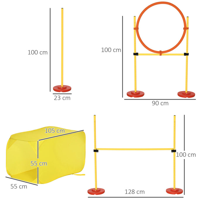 Hurdle set slalom dog training set plastic, 99x65x94cm