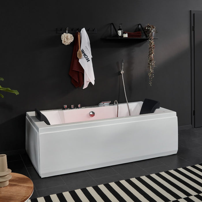 Whirlpool bathtub with LED light therapy Blue Dive Pure M - 180x90cm