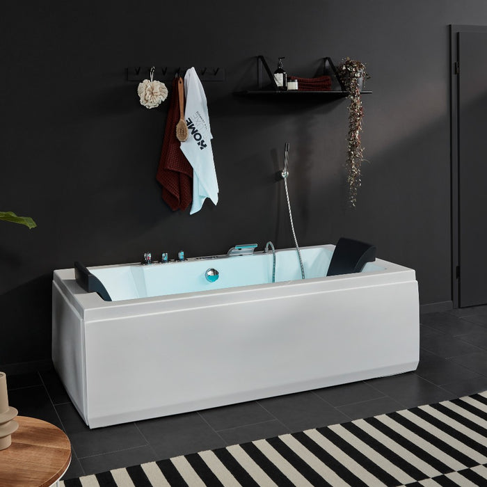 Whirlpool bathtub with LED light therapy Blue Dive Pure M - 180x90cm