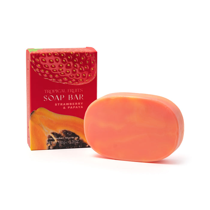 Piece de savon Fruit tropical - Strawberry & Papaya, 150g