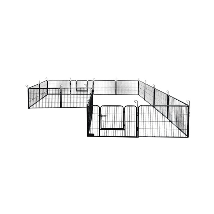 Puppy run free enclosure round or angular for puppies - 16 -part á 80x60cm