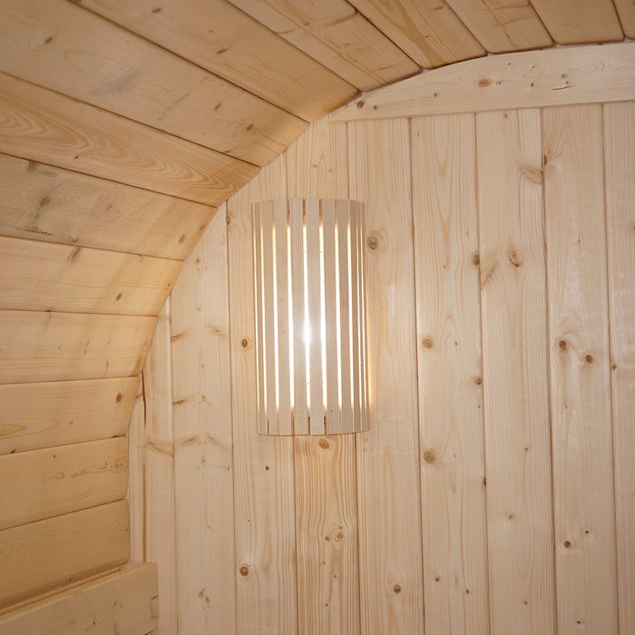 Sauna extérieur sauna sauna fan deluxe l - 184 x 220 cm pour 4 personnes - sauna avec four 8kw