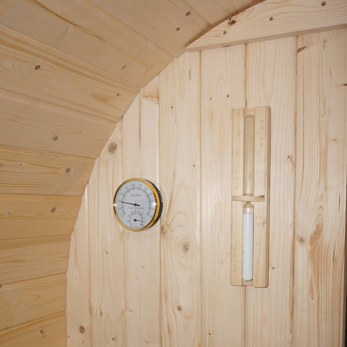 Sauna extérieur sauna sauna fan deluxe l - 184 x 220 cm pour 4 personnes - sauna avec four 8kw