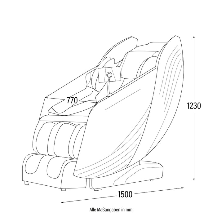 Massage Chair Helios Pro, 12 programmi di massaggio, con posizione bugiarda - blu