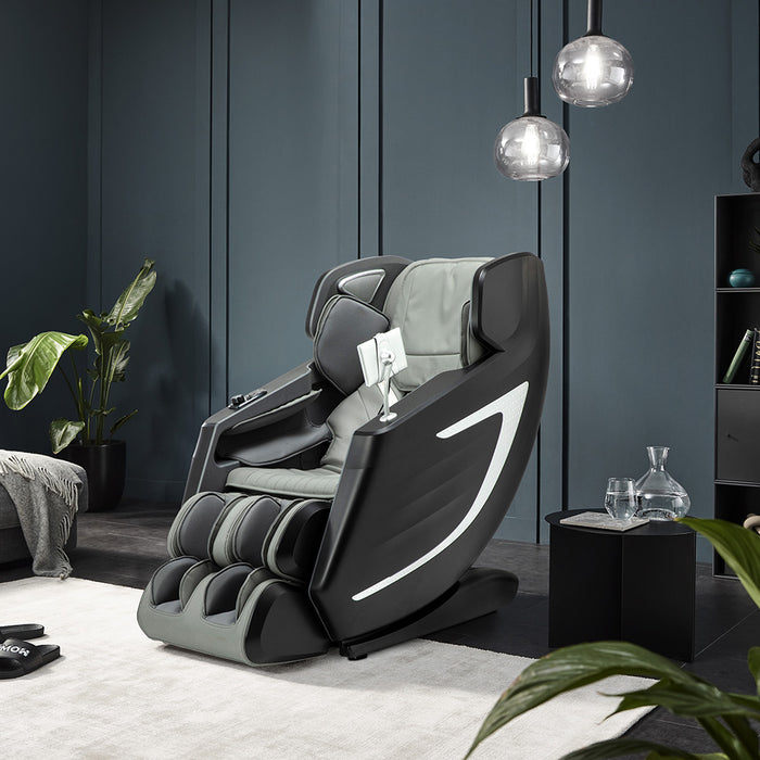 Massage chair Olymp Pro, 10 massage programs, with lying position - gray/black