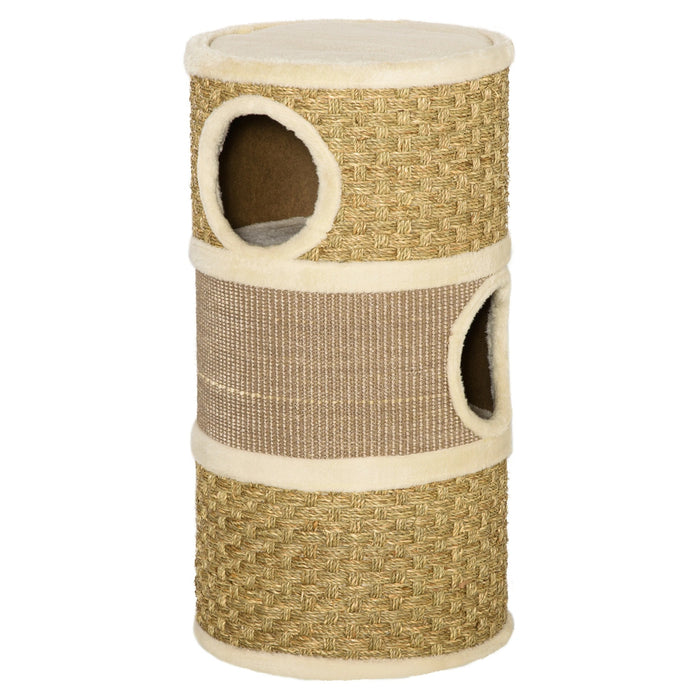 Scratch Bin, Cat Scratching Post pour les niveaux de chats 3 avec une peluche de sisal, hauteur 70 cm