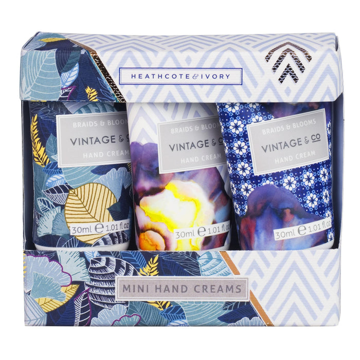 Handcreme-Set Vintage & Co - Braids & Blooms, 3x30ml