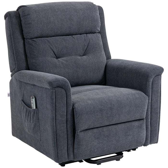 Détendez-vous le fauteuil Aide Senior Chaise, y compris la télécommande gris foncé, 92x87x108cm