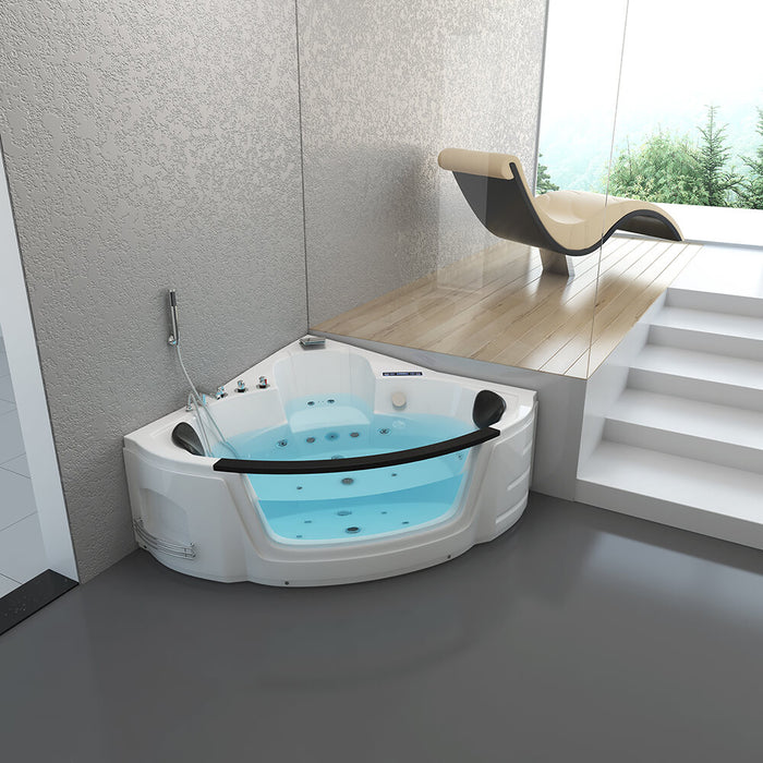 Whirlpool bathtub with LED light therapy Blue Dive Mini - 135x135cm