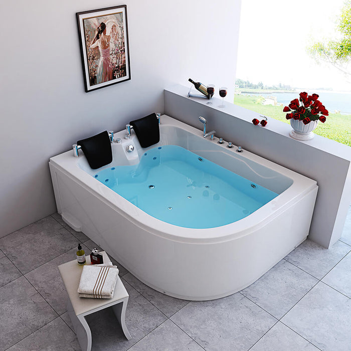 Baignoire tourbillonnante 2 personnes Dolphin (à droite) - 180x120x65cm