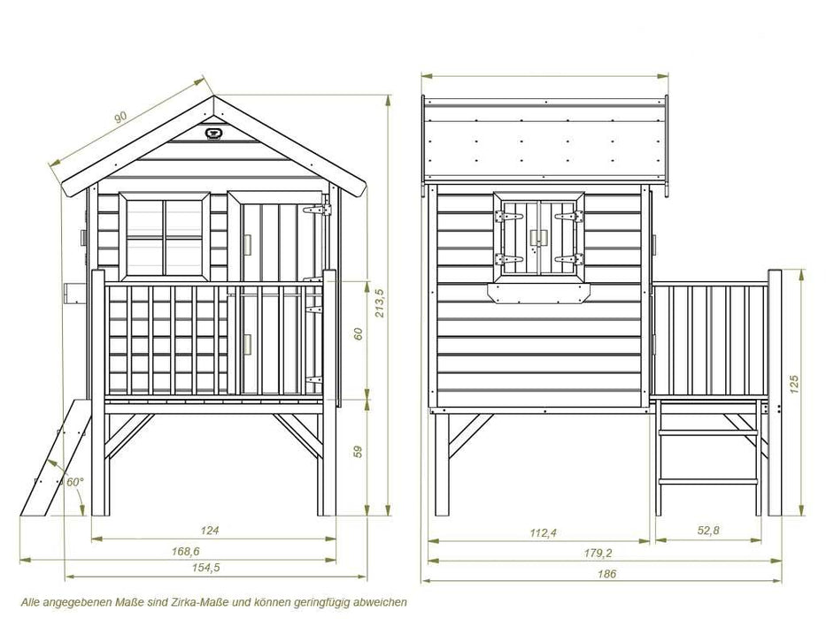 Spielhaus Children's Play House 'Laugh L', 154.5x186x213.5cm (bxtxh)