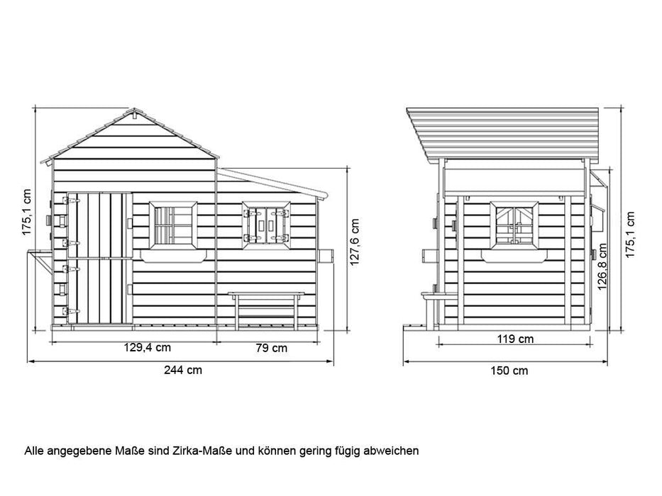 Spielhaus Children's Play House 'Sun', 244x150x175cm (bxtxh)